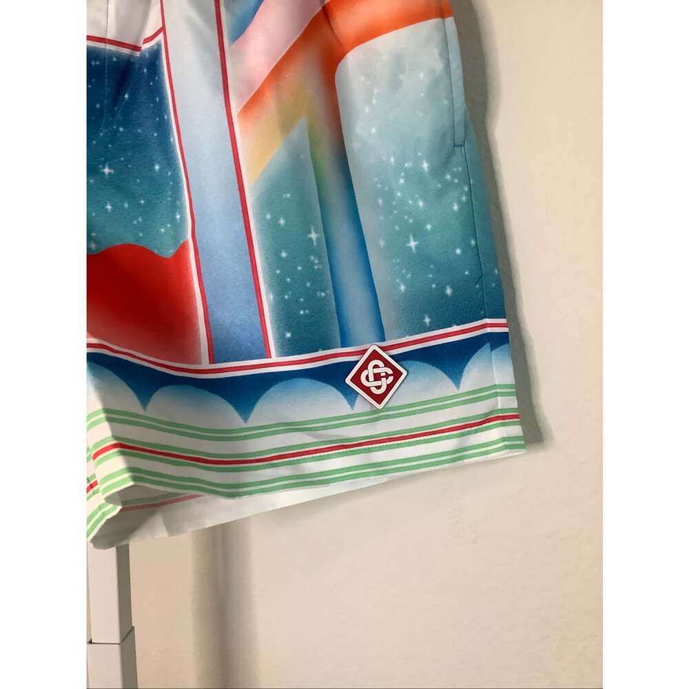 Casablanca Men's Large Multicolor Galaxy Court Beach Vacation Swim Shorts R6-2 - Picture 5 of 9